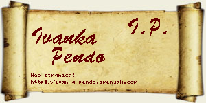 Ivanka Pendo vizit kartica
